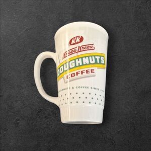 Krispy Kreme Tall Coffee Mug holds 18 Oz Heavy Duty Porcelain Ceramic
